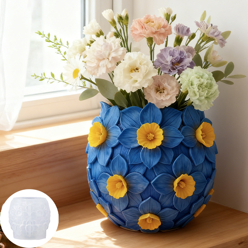 3D Flower Vase Silicone Mold L - Potsticker Mold ulasan dan harga