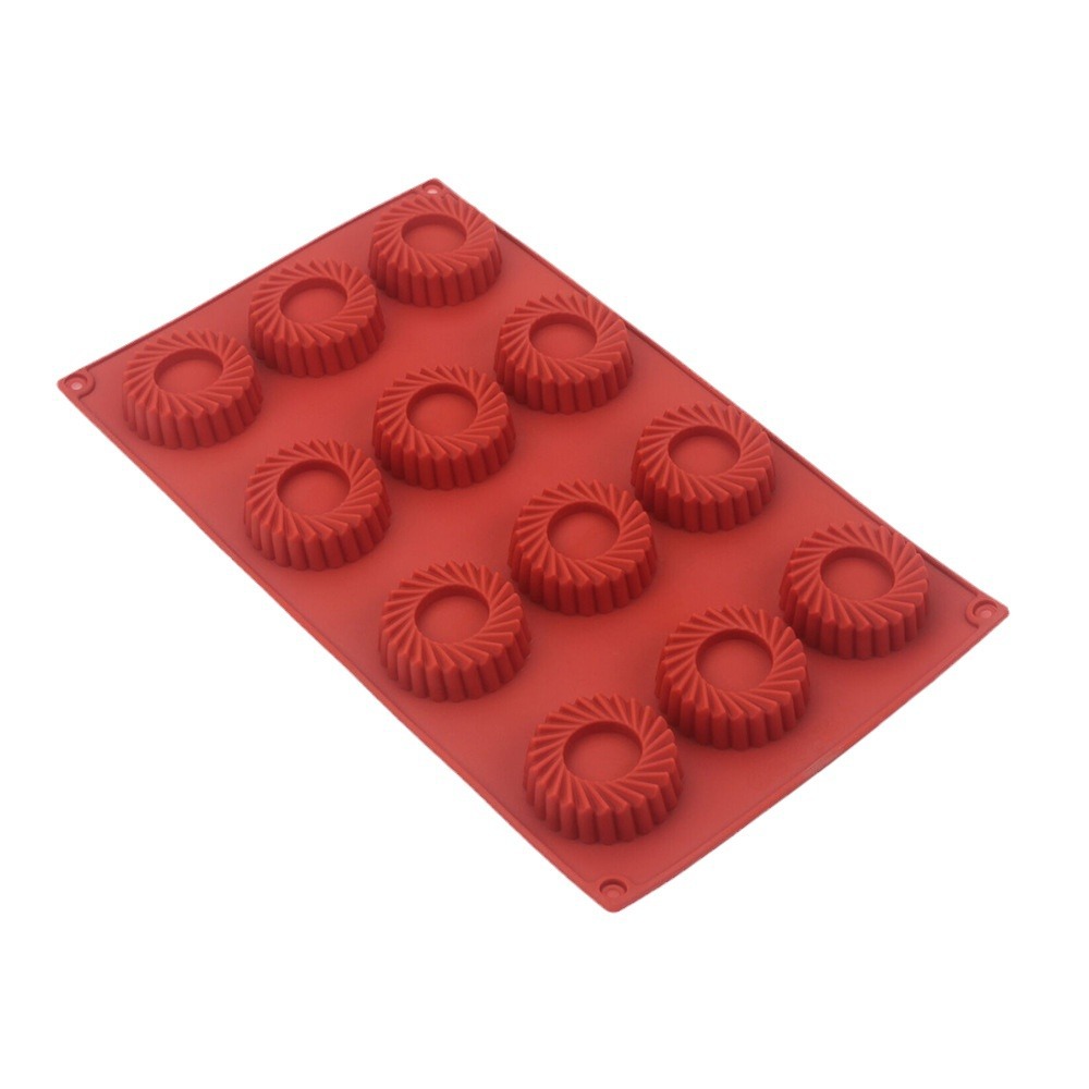 12 Holes Circular Vortex Shape - Donut Mold Silicone ulasan dan harga