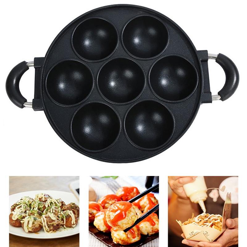 7 Hole Cake Cooking Pan Cast I - Egg Waffle Pan ulasan dan harga