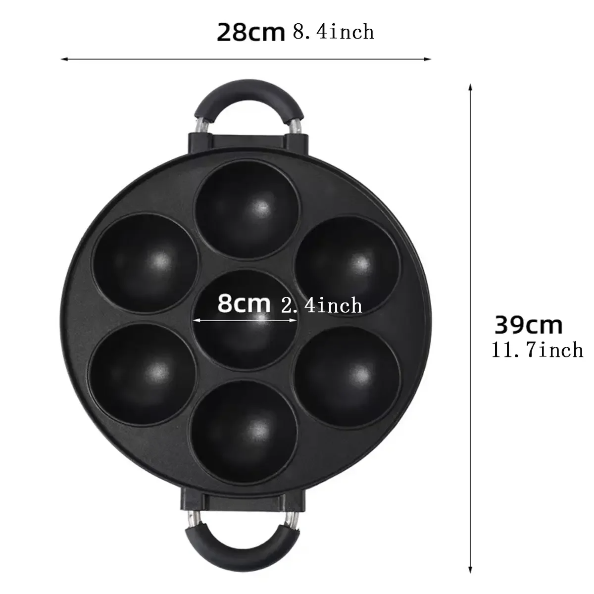 7 Hole Cake Cooking Pan Cast I - Egg Waffle Pan ulasan dan harga
