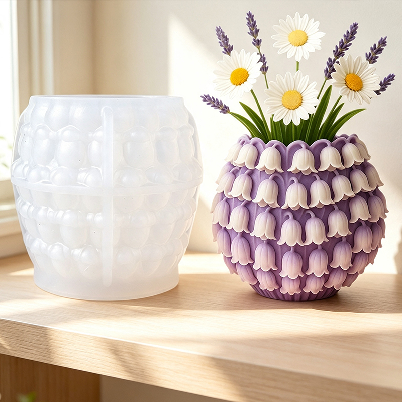 3D Lily of the Valley Vase Sil - Potsticker Mold ulasan dan harga