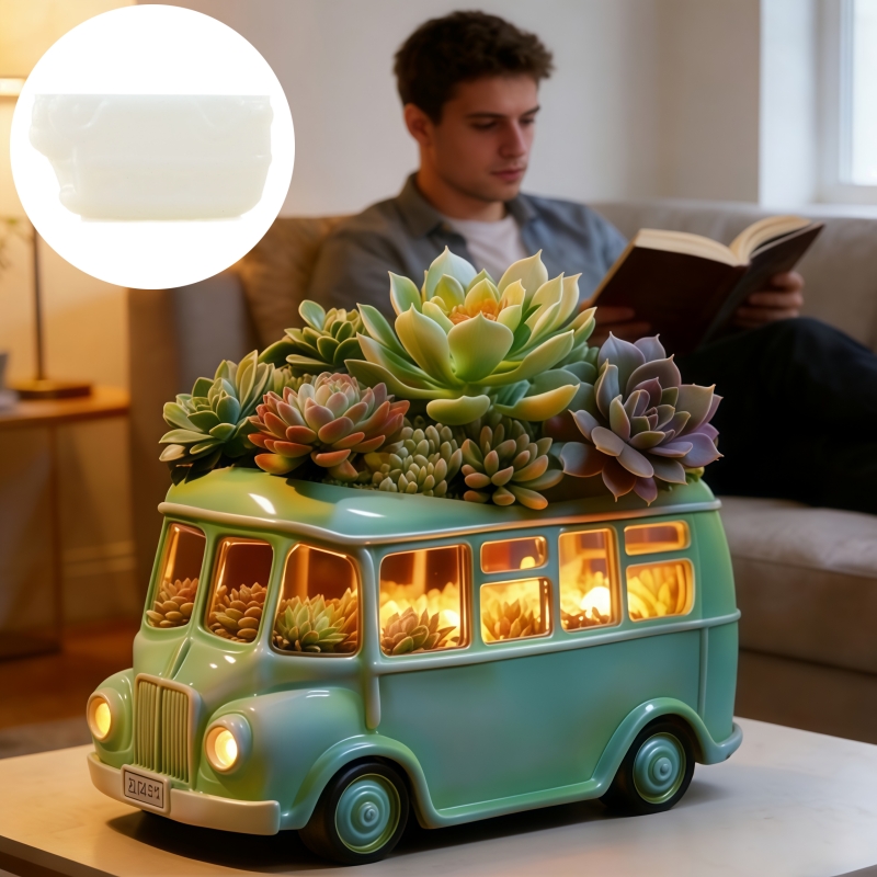 Bus succulent plant flowerpot  - Potsticker Mold ulasan dan harga
