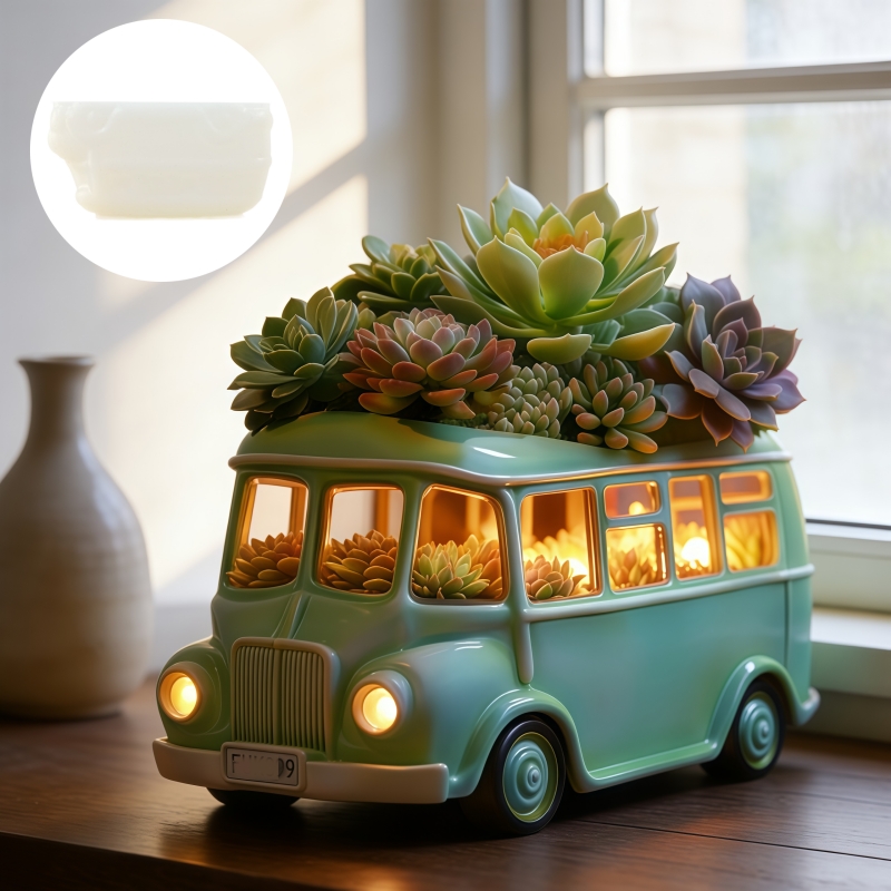 Bus succulent plant flowerpot  - Potsticker Mold ulasan dan harga