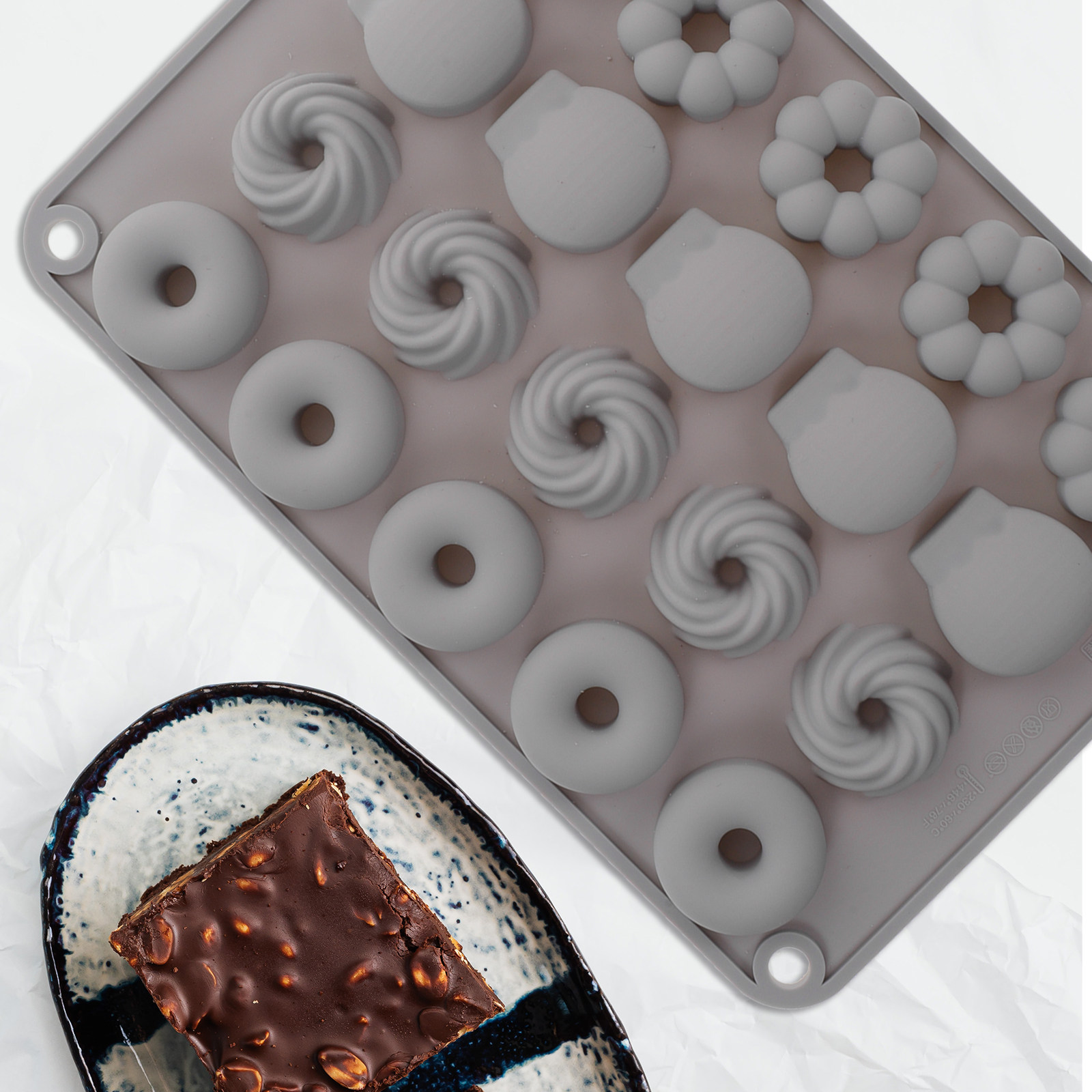 Mini Silicone Donut Mold Premi - Donut Mold Silicone ulasan dan harga