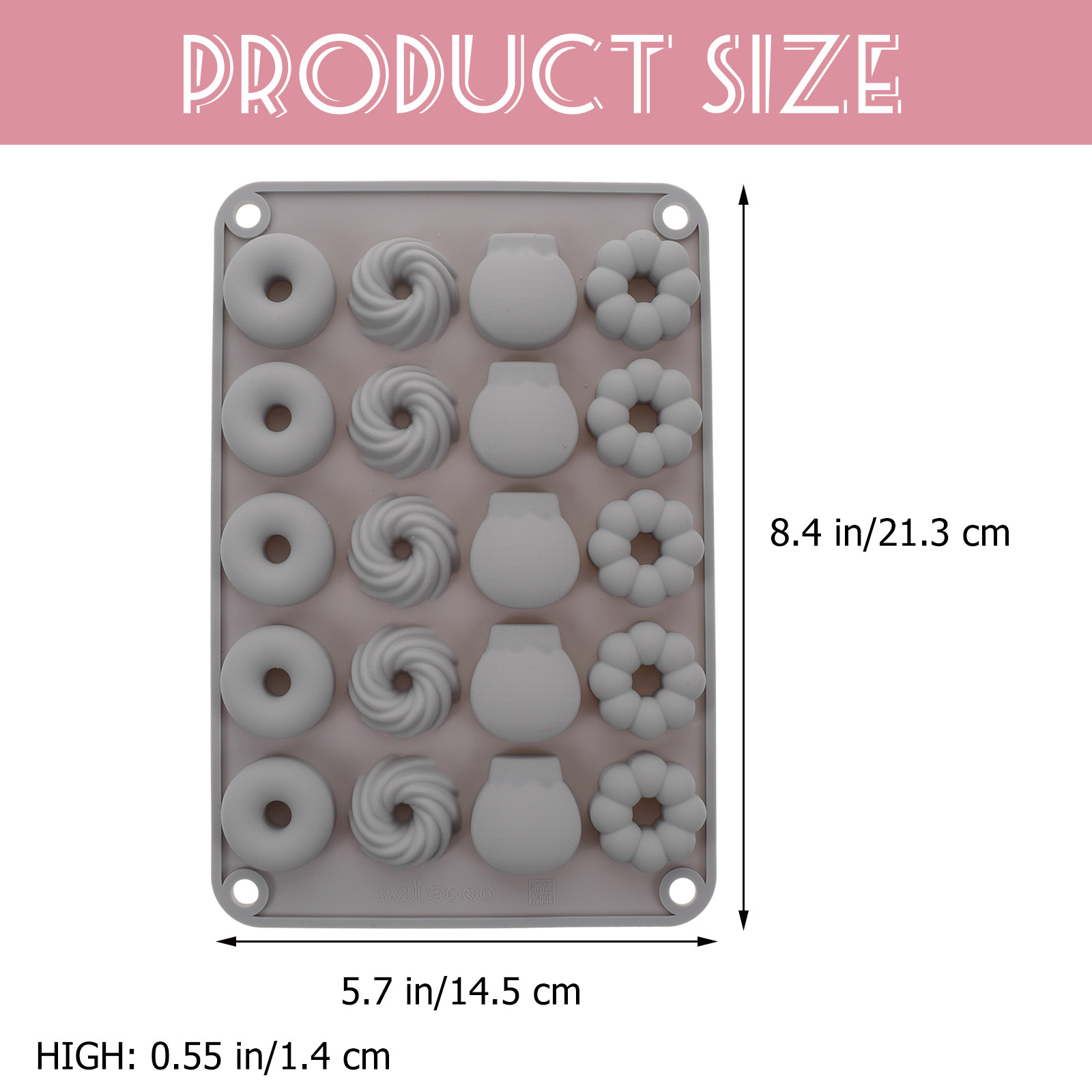 Mini Silicone Donut Mold Premi - Donut Mold Silicone ulasan dan harga