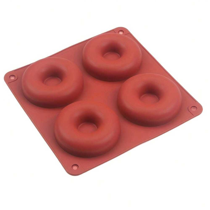 1PC 4 Holes Donut Silicone Mol - Donut Mold Silicone ulasan dan harga
