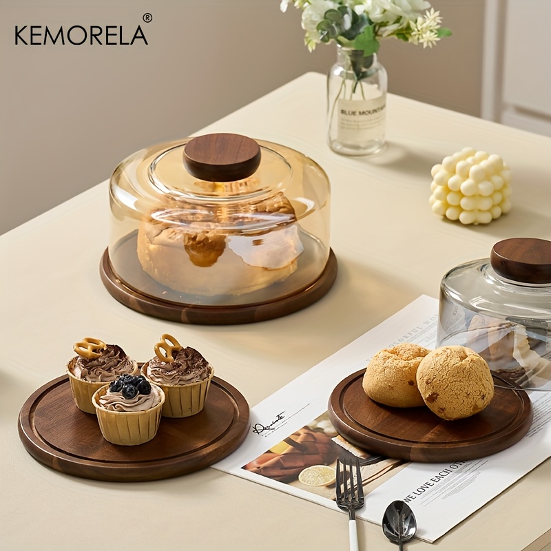 1PCS Round Wooden Cake Stand w - Dim Sum Basket ulasan dan harga