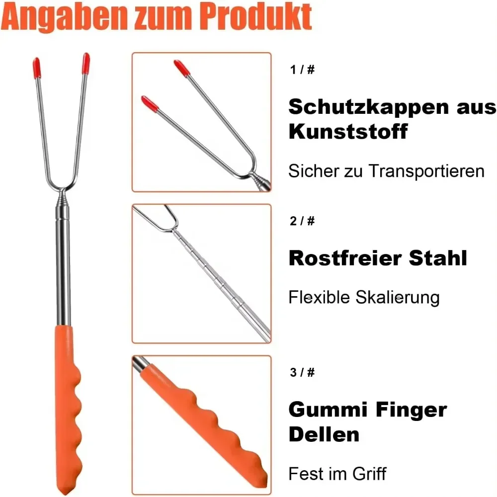New BBQ Forks Telescopic  Barb - Corn Dog Stick ulasan dan harga